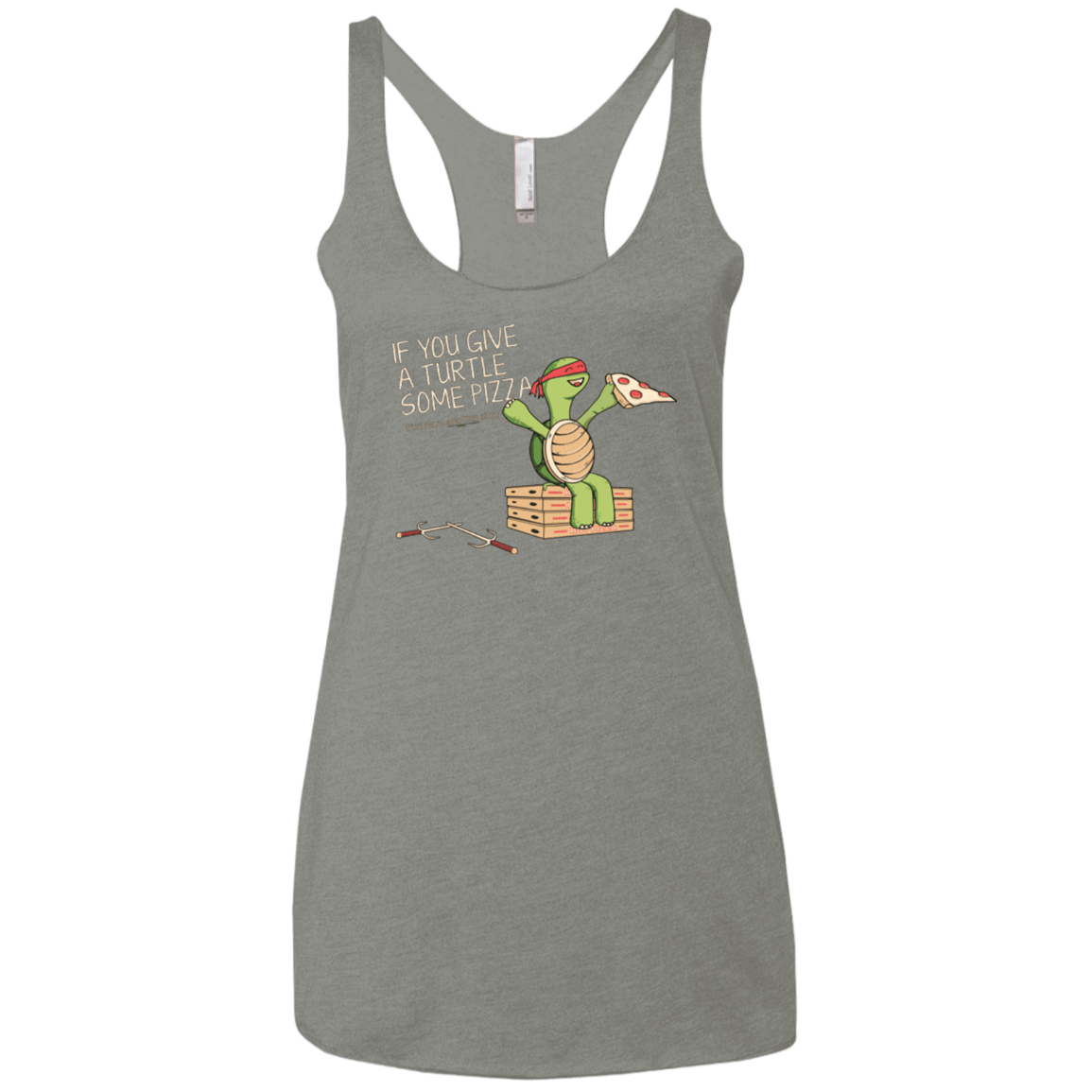 T-Shirts Venetian Grey / X-Small Give a Turtle Women's Triblend Racerback Tank