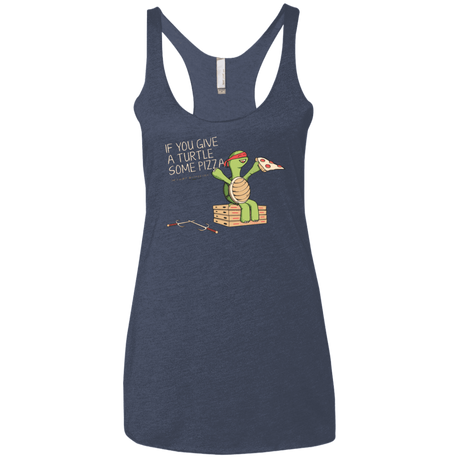 T-Shirts Vintage Navy / X-Small Give a Turtle Women's Triblend Racerback Tank