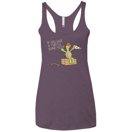 T-Shirts Vintage Purple / X-Small Give a Turtle Women's Triblend Racerback Tank