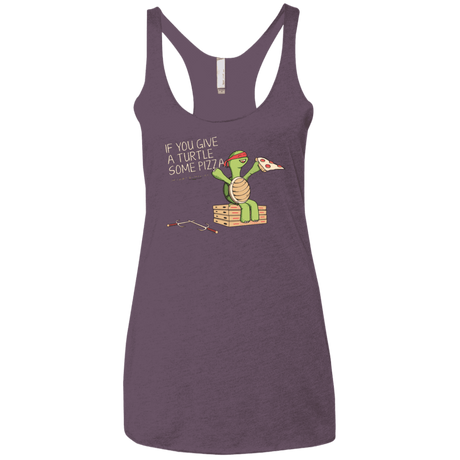 T-Shirts Vintage Purple / X-Small Give a Turtle Women's Triblend Racerback Tank