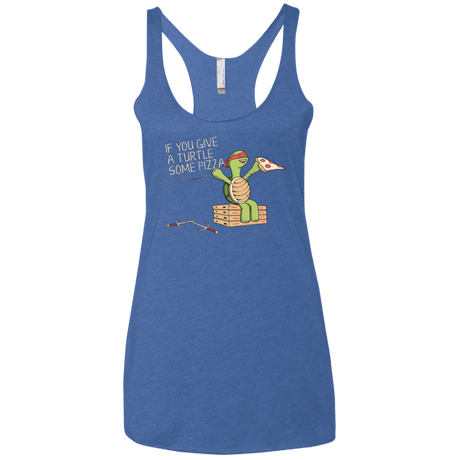 T-Shirts Vintage Royal / X-Small Give a Turtle Women's Triblend Racerback Tank