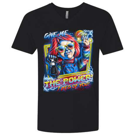 T-Shirts Black / X-Small Give me the Power Men's Premium V-Neck