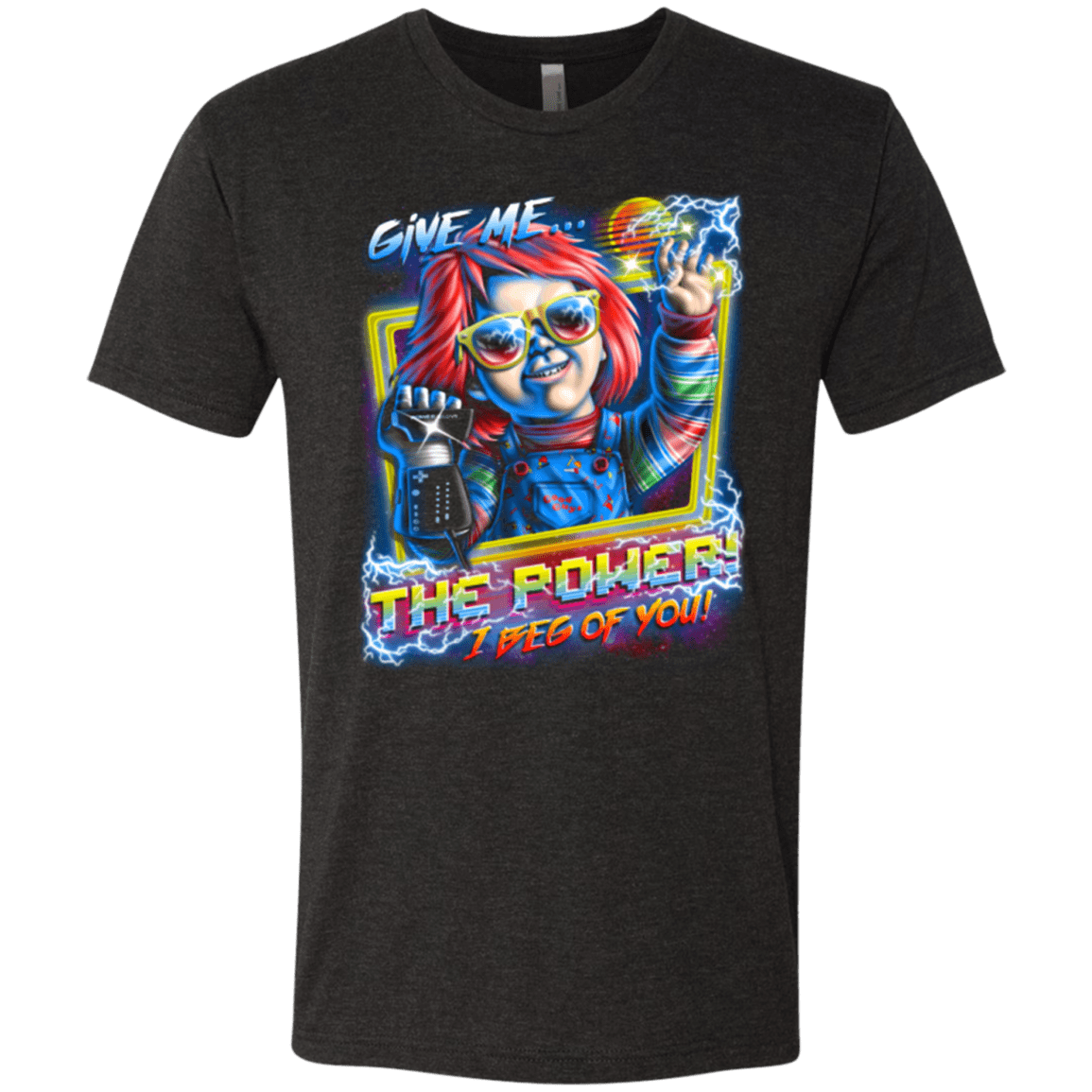 T-Shirts Vintage Black / Small Give me the Power Men's Triblend T-Shirt