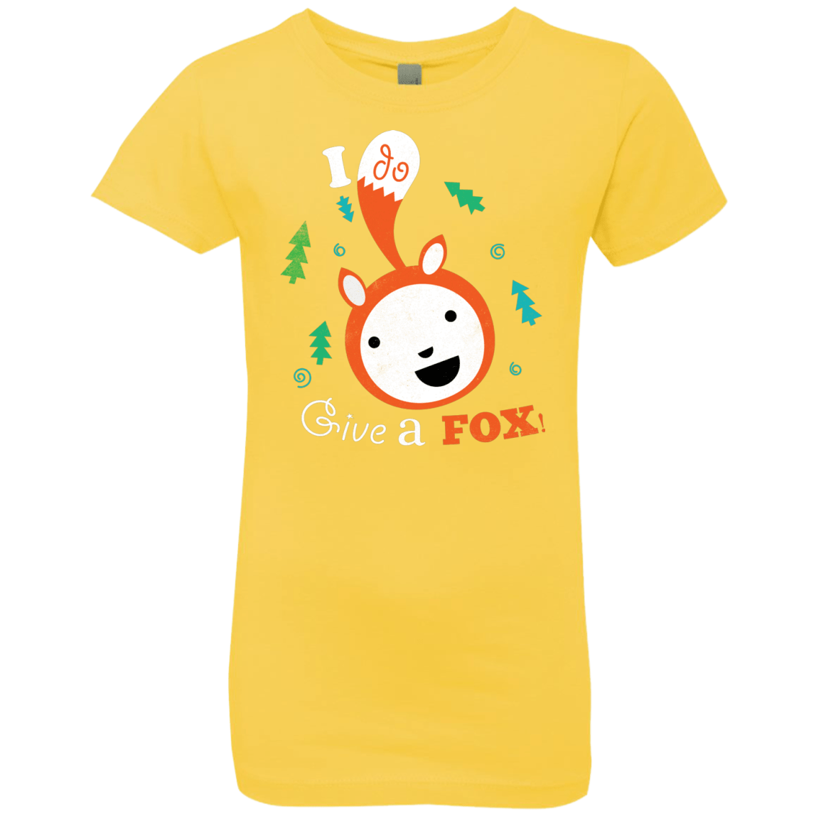 T-Shirts Vibrant Yellow / YXS Giving a Fox Girls Premium T-Shirt