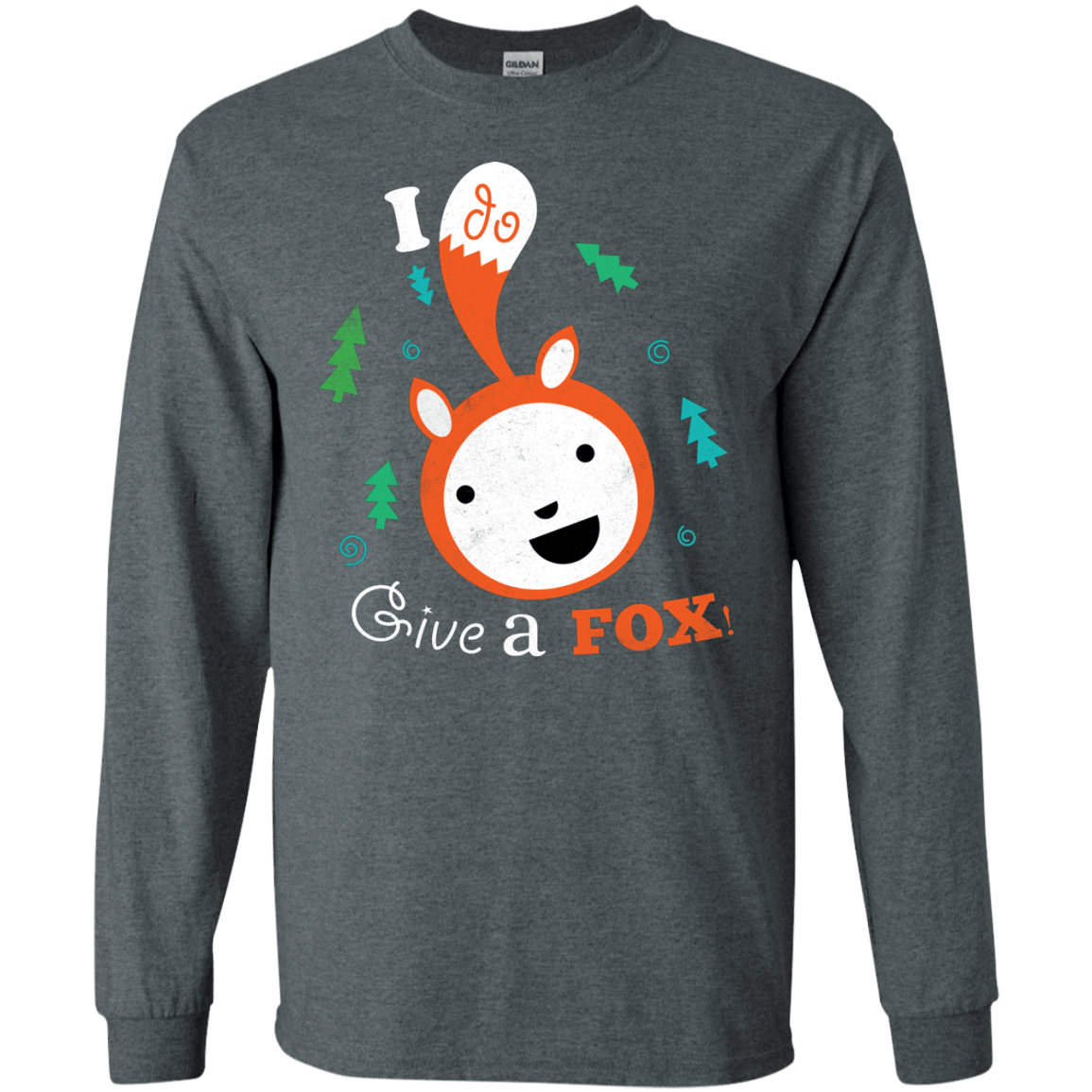 T-Shirts Dark Heather / S Giving a Fox Men's Long Sleeve T-Shirt