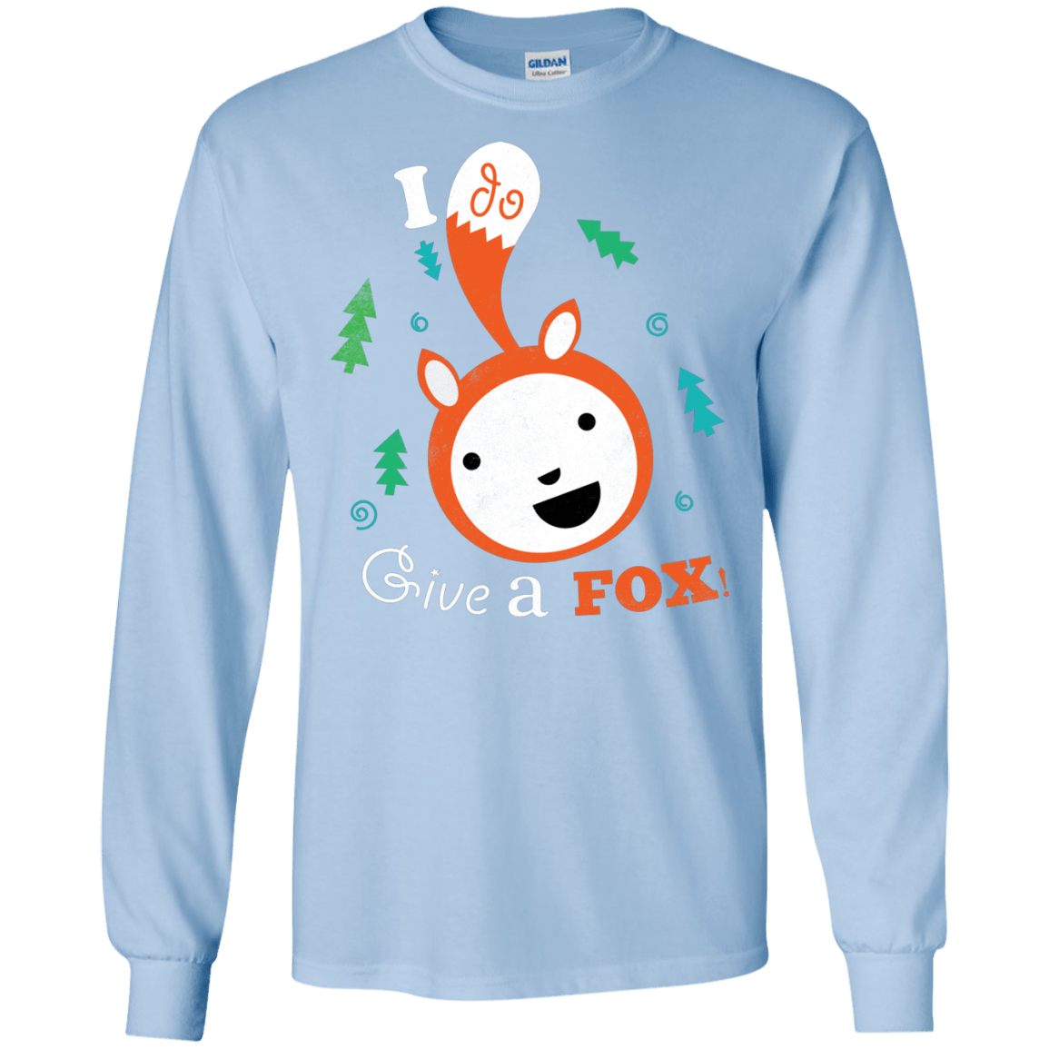 T-Shirts Light Blue / S Giving a Fox Men's Long Sleeve T-Shirt