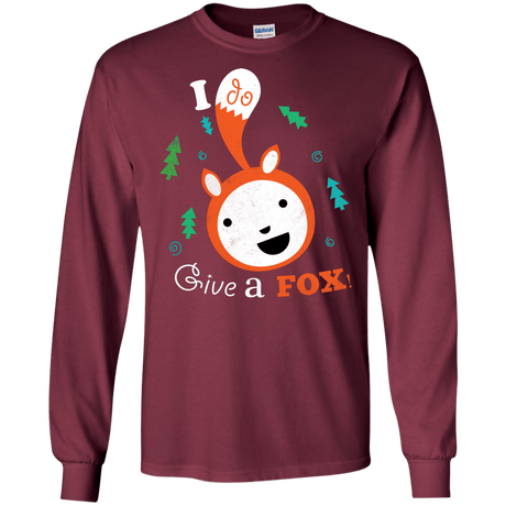 T-Shirts Maroon / S Giving a Fox Men's Long Sleeve T-Shirt