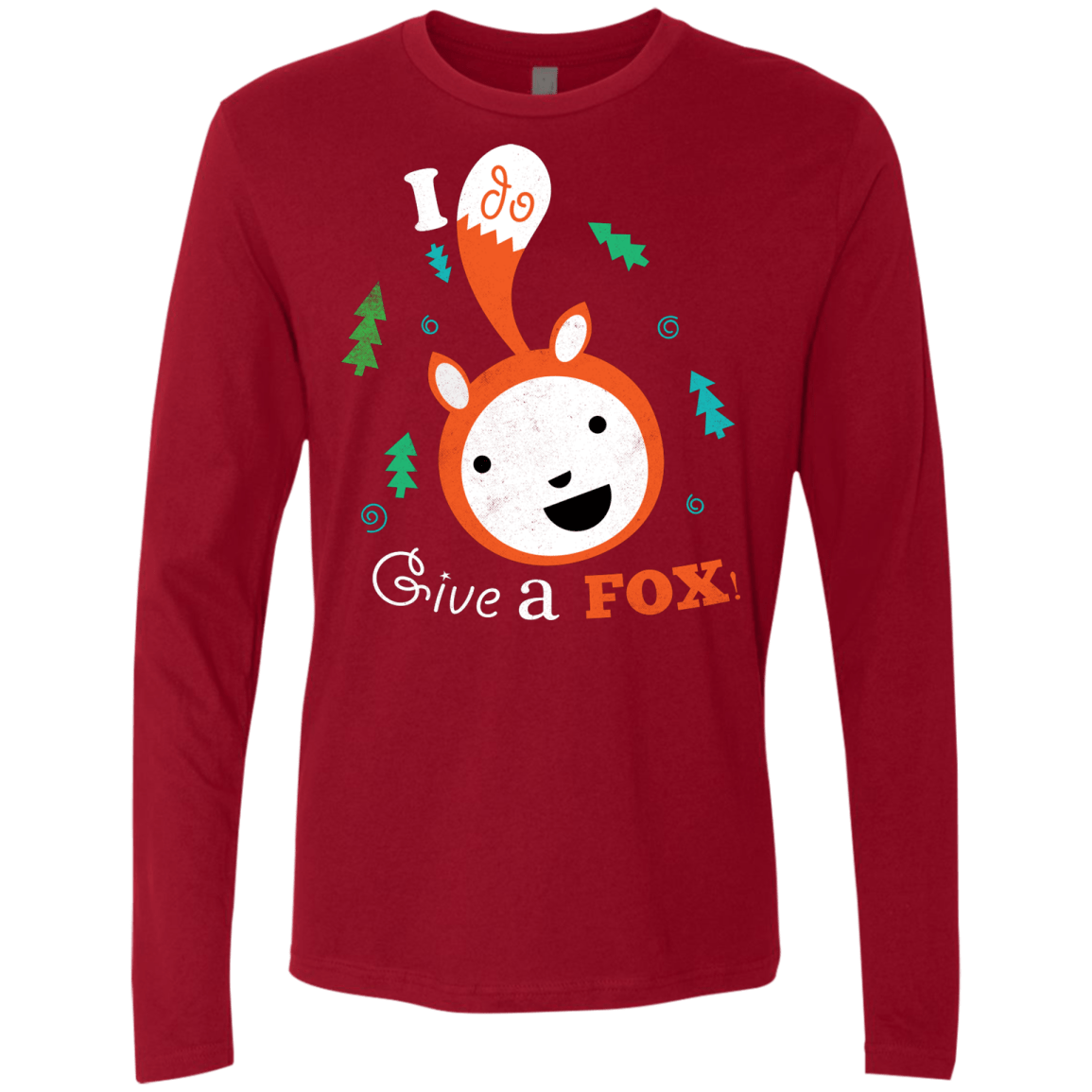 T-Shirts Cardinal / S Giving a Fox Men's Premium Long Sleeve