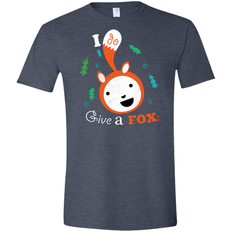 T-Shirts Heather Navy / S Giving a Fox Men's Semi-Fitted Softstyle