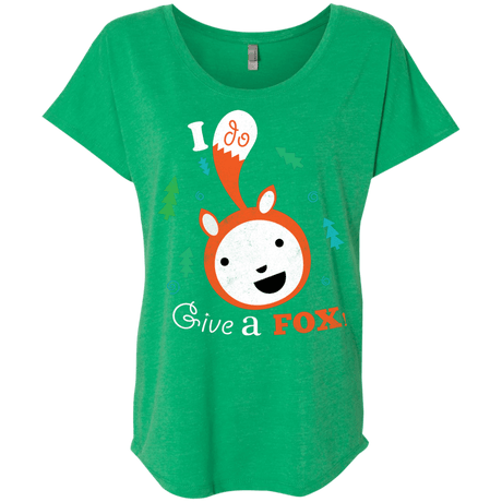 T-Shirts Envy / X-Small Giving a Fox Triblend Dolman Sleeve