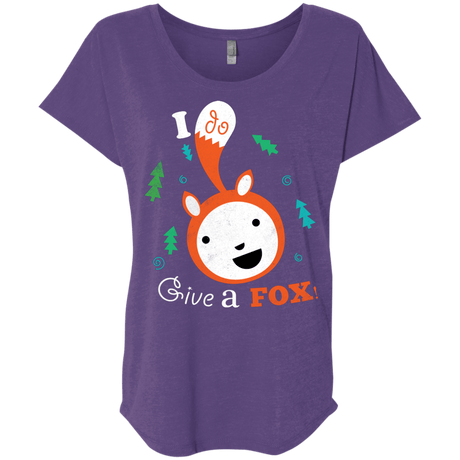 T-Shirts Purple Rush / X-Small Giving a Fox Triblend Dolman Sleeve