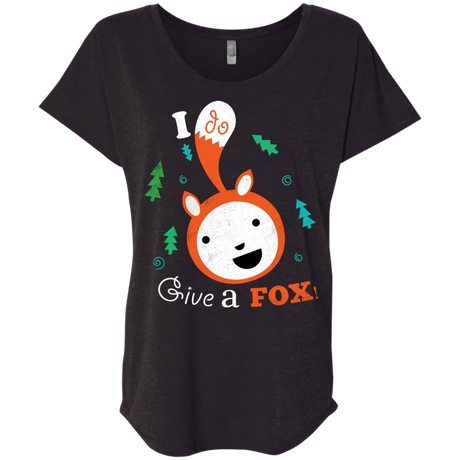 T-Shirts Vintage Black / X-Small Giving a Fox Triblend Dolman Sleeve