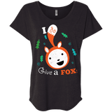 T-Shirts Vintage Black / X-Small Giving a Fox Triblend Dolman Sleeve