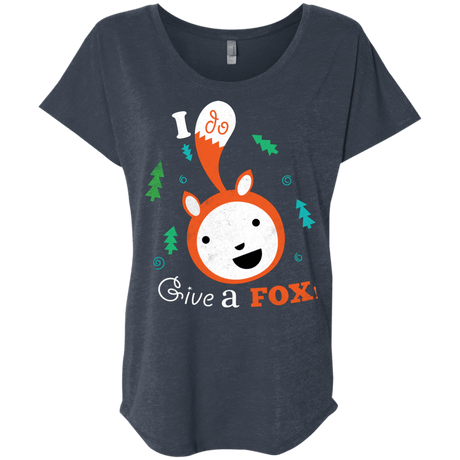 T-Shirts Vintage Navy / X-Small Giving a Fox Triblend Dolman Sleeve