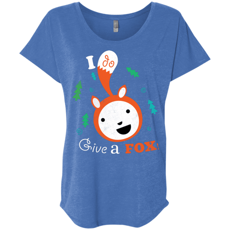 T-Shirts Vintage Royal / X-Small Giving a Fox Triblend Dolman Sleeve