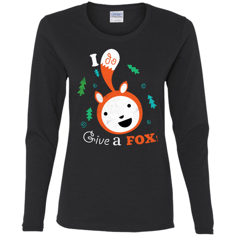 T-Shirts Black / S Giving a Fox Women's Long Sleeve T-Shirt