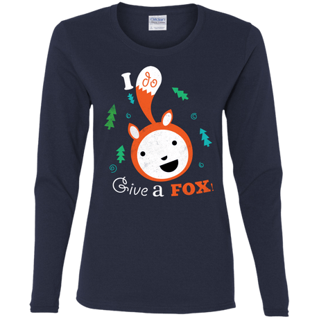 T-Shirts Navy / S Giving a Fox Women's Long Sleeve T-Shirt