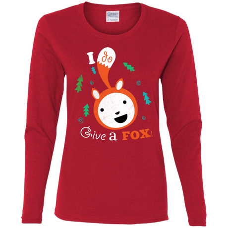 T-Shirts Red / S Giving a Fox Women's Long Sleeve T-Shirt