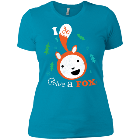 T-Shirts Turquoise / X-Small Giving a Fox Women's Premium T-Shirt