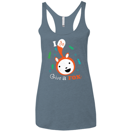 T-Shirts Indigo / X-Small Giving a Fox Women's Triblend Racerback Tank