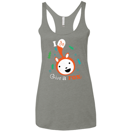 T-Shirts Venetian Grey / X-Small Giving a Fox Women's Triblend Racerback Tank