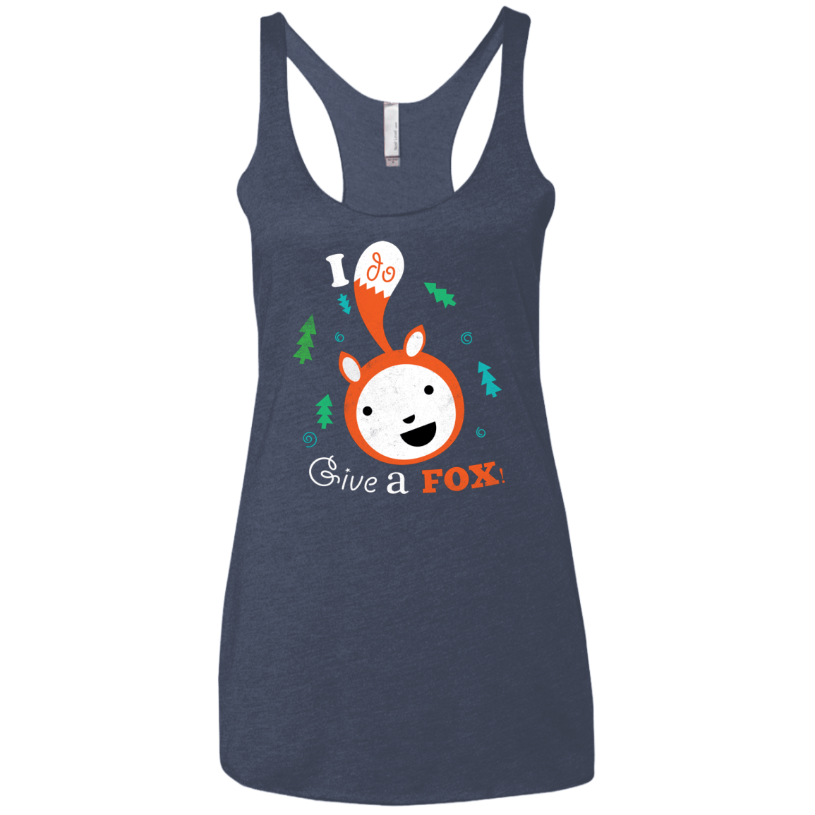 T-Shirts Vintage Navy / X-Small Giving a Fox Women's Triblend Racerback Tank