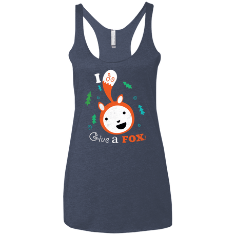 T-Shirts Vintage Navy / X-Small Giving a Fox Women's Triblend Racerback Tank