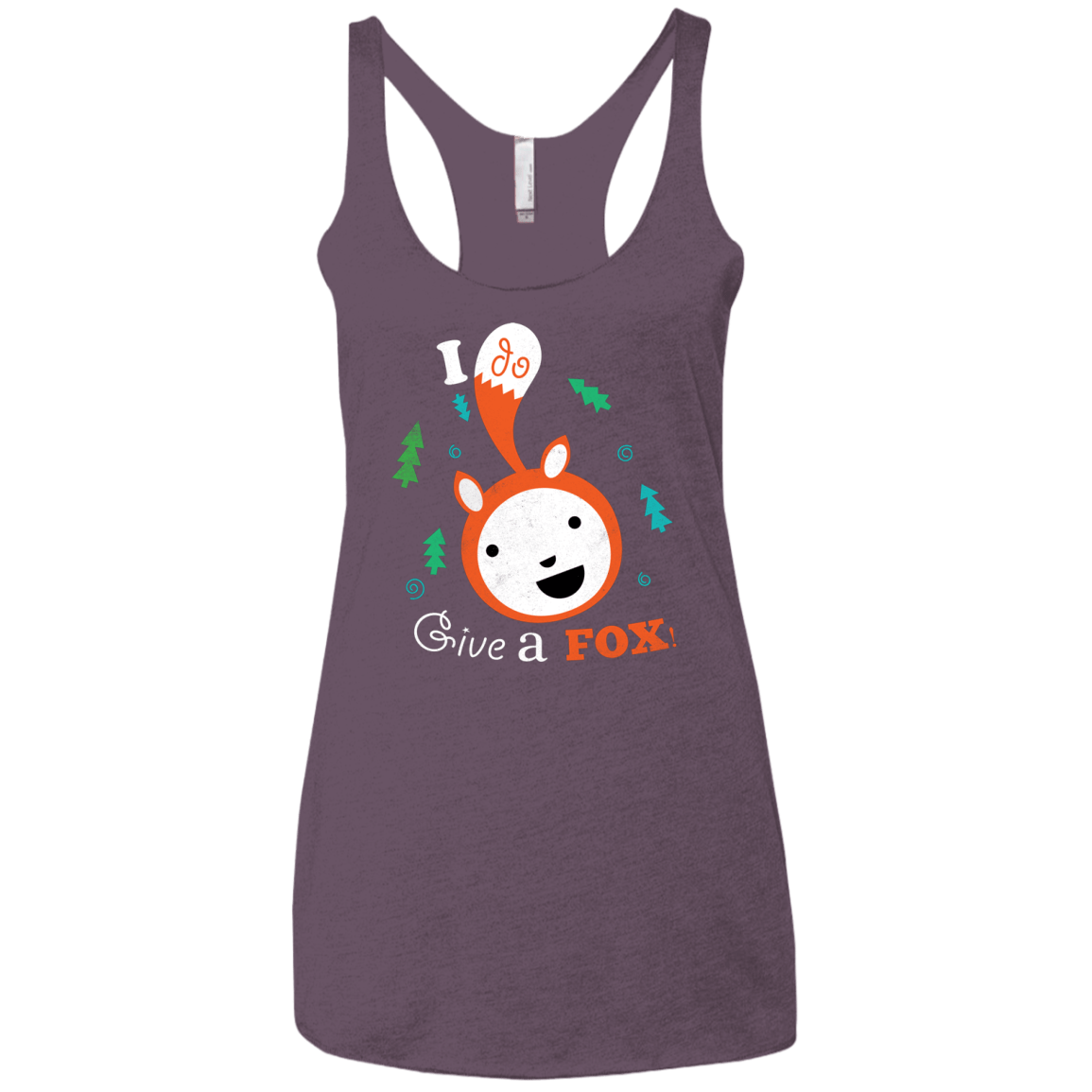 T-Shirts Vintage Purple / X-Small Giving a Fox Women's Triblend Racerback Tank