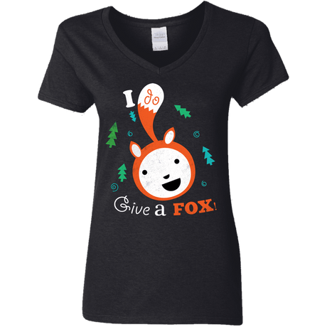 T-Shirts Black / S Giving a Fox Women's V-Neck T-Shirt