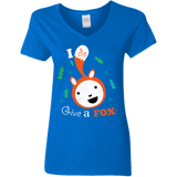 T-Shirts Royal / S Giving a Fox Women's V-Neck T-Shirt