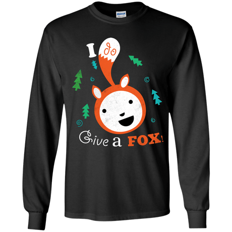 T-Shirts Black / YS Giving a Fox Youth Long Sleeve T-Shirt