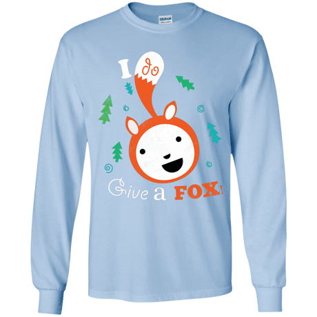 T-Shirts Light Blue / YS Giving a Fox Youth Long Sleeve T-Shirt