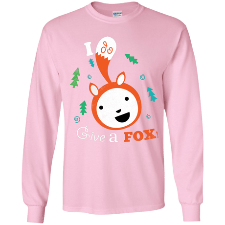 T-Shirts Light Pink / YS Giving a Fox Youth Long Sleeve T-Shirt