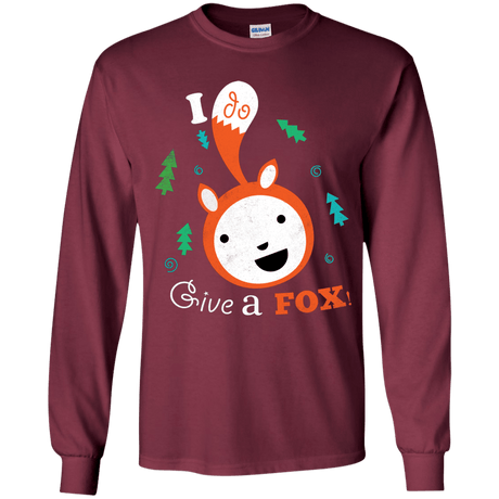 T-Shirts Maroon / YS Giving a Fox Youth Long Sleeve T-Shirt