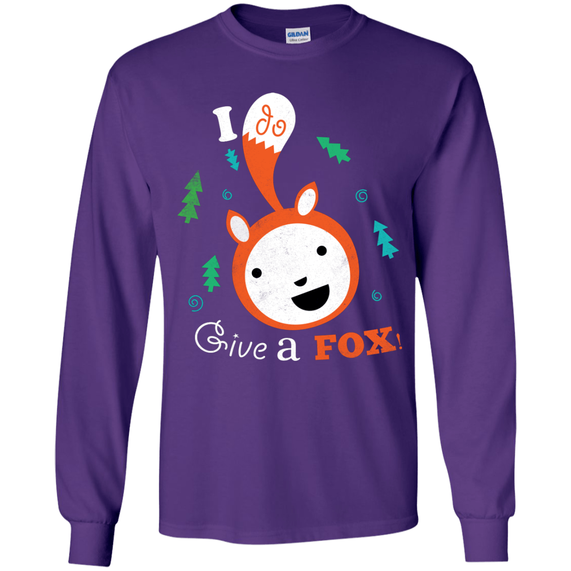 T-Shirts Purple / YS Giving a Fox Youth Long Sleeve T-Shirt