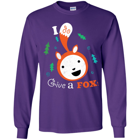 T-Shirts Purple / YS Giving a Fox Youth Long Sleeve T-Shirt