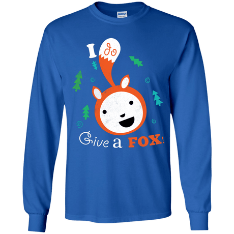 T-Shirts Royal / YS Giving a Fox Youth Long Sleeve T-Shirt