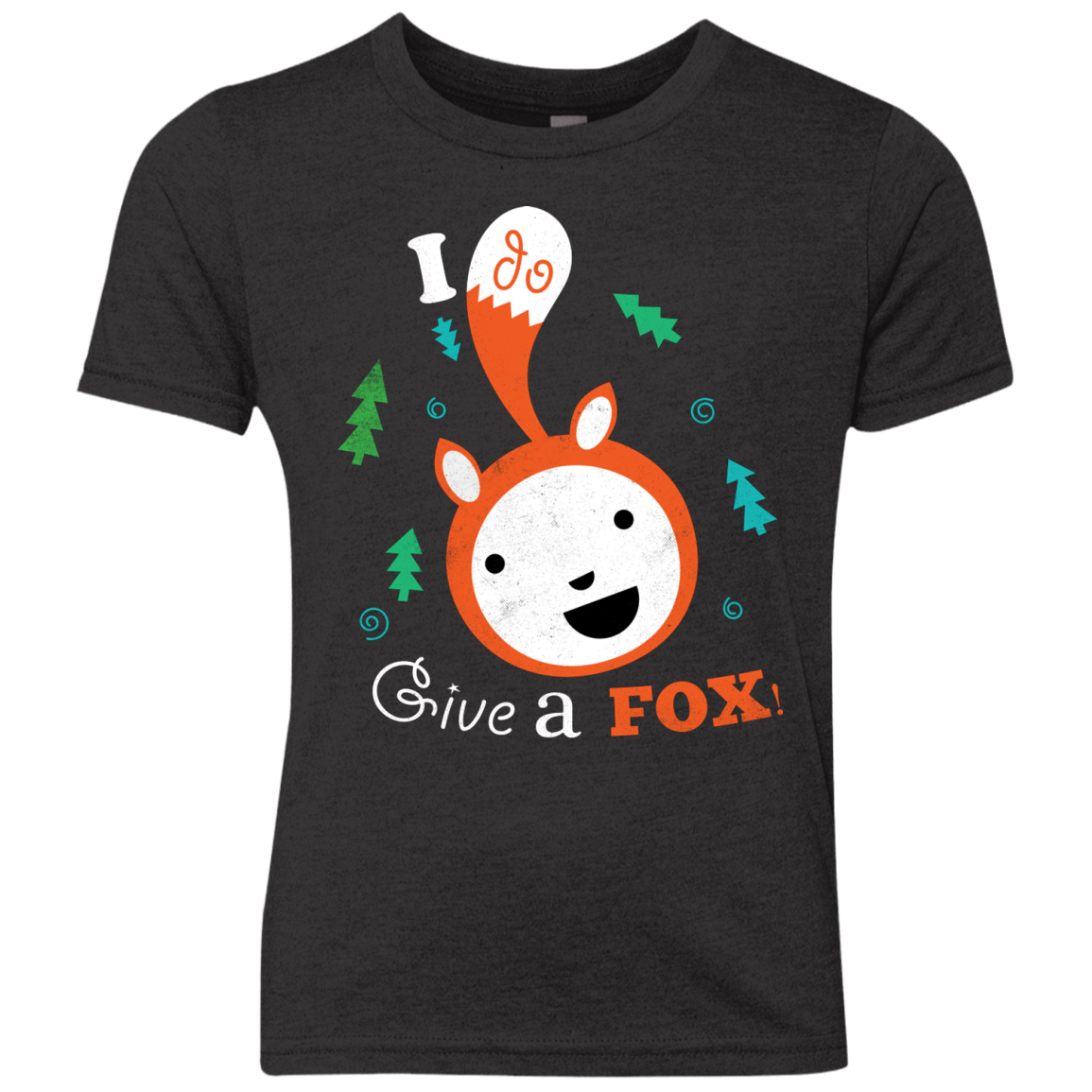 T-Shirts Vintage Black / YXS Giving a Fox Youth Triblend T-Shirt
