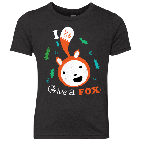 T-Shirts Vintage Black / YXS Giving a Fox Youth Triblend T-Shirt