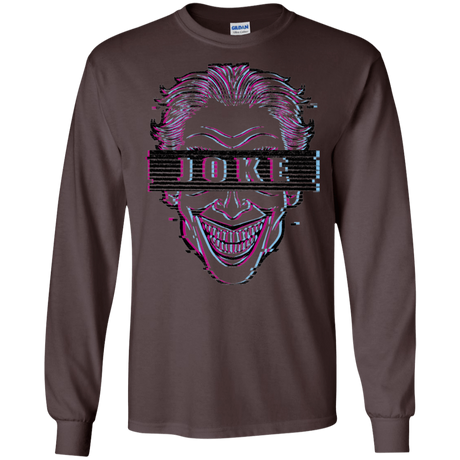 T-Shirts Dark Chocolate / S Glitch Joke Men's Long Sleeve T-Shirt