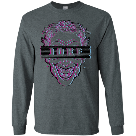 T-Shirts Dark Heather / S Glitch Joke Men's Long Sleeve T-Shirt
