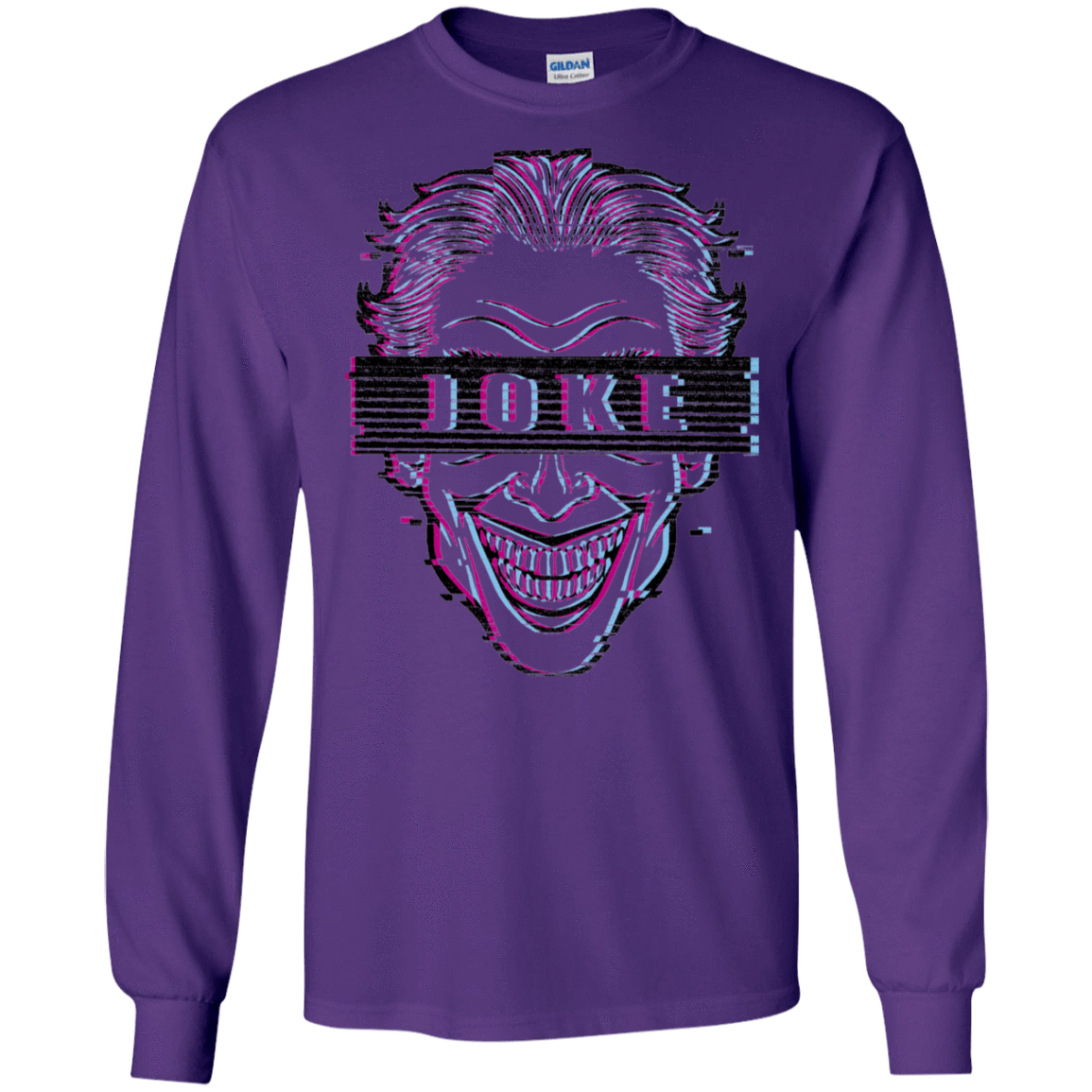 T-Shirts Purple / S Glitch Joke Men's Long Sleeve T-Shirt