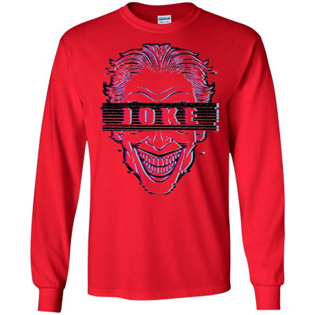 T-Shirts Red / S Glitch Joke Men's Long Sleeve T-Shirt