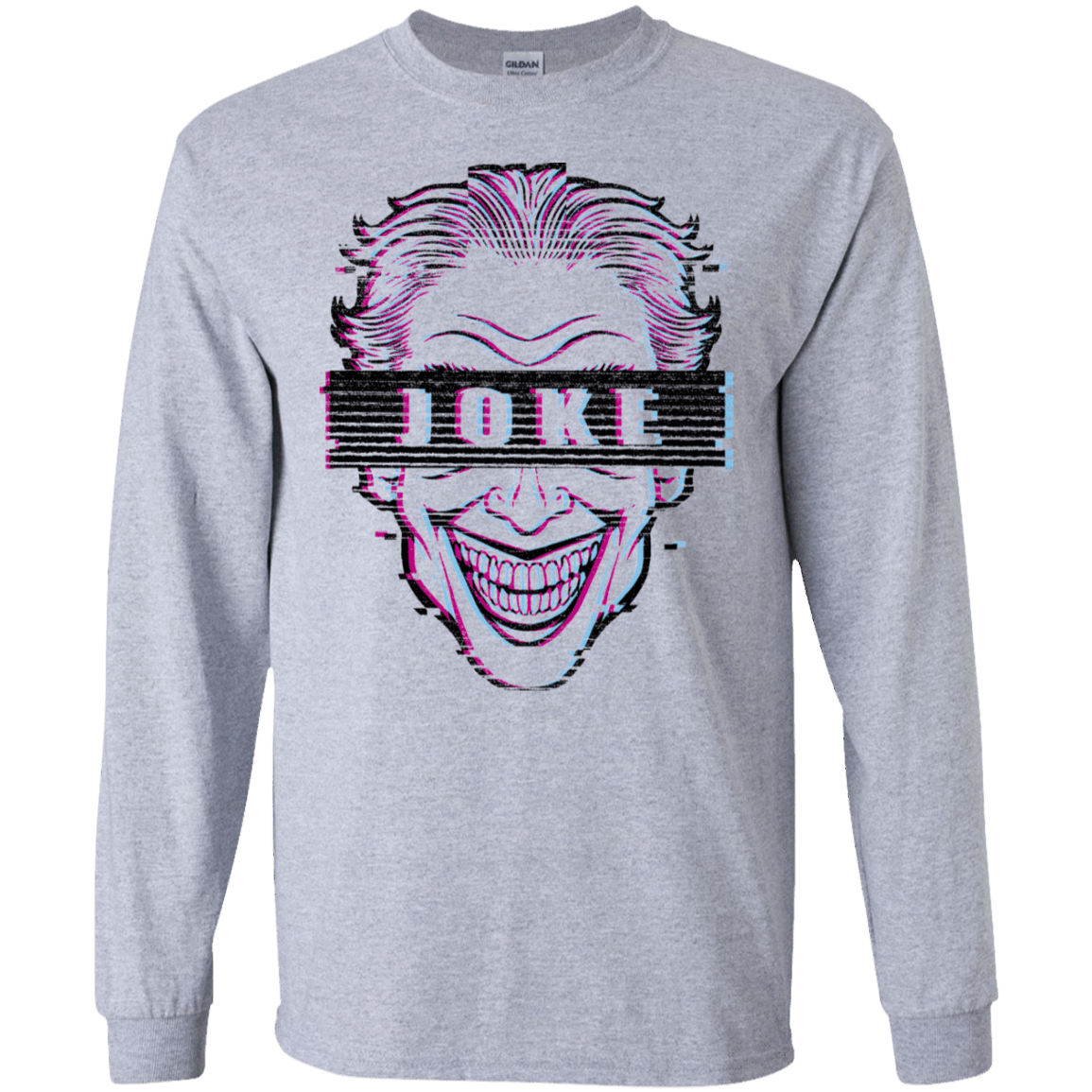 T-Shirts Sport Grey / S Glitch Joke Men's Long Sleeve T-Shirt