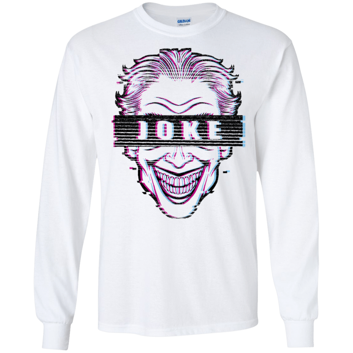 T-Shirts White / S Glitch Joke Men's Long Sleeve T-Shirt