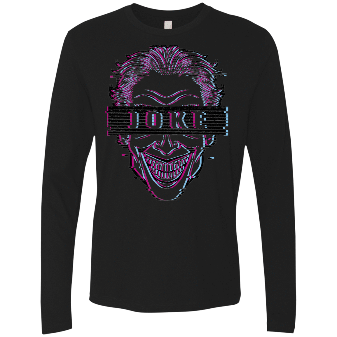 T-Shirts Black / S Glitch Joke Men's Premium Long Sleeve