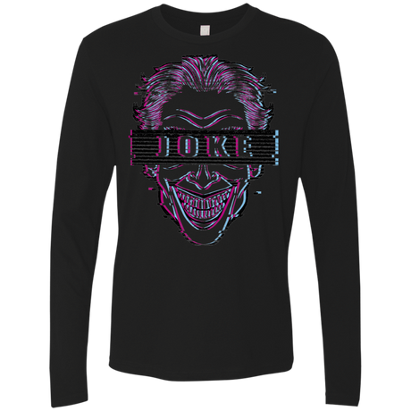 T-Shirts Black / S Glitch Joke Men's Premium Long Sleeve