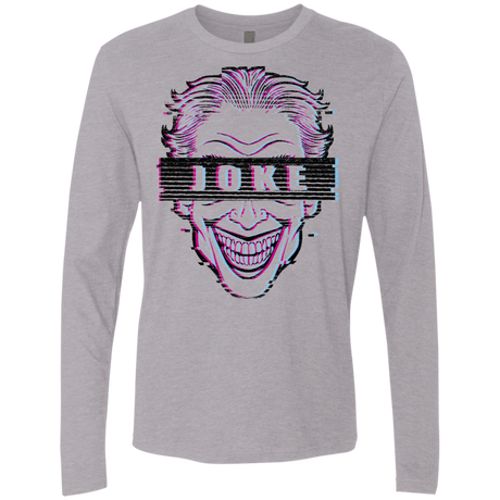 T-Shirts Heather Grey / S Glitch Joke Men's Premium Long Sleeve