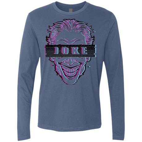 T-Shirts Indigo / S Glitch Joke Men's Premium Long Sleeve