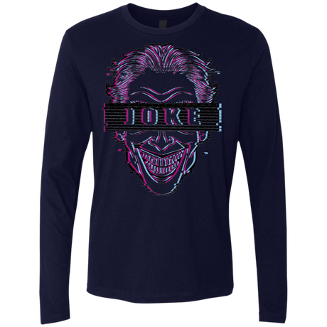 T-Shirts Midnight Navy / S Glitch Joke Men's Premium Long Sleeve